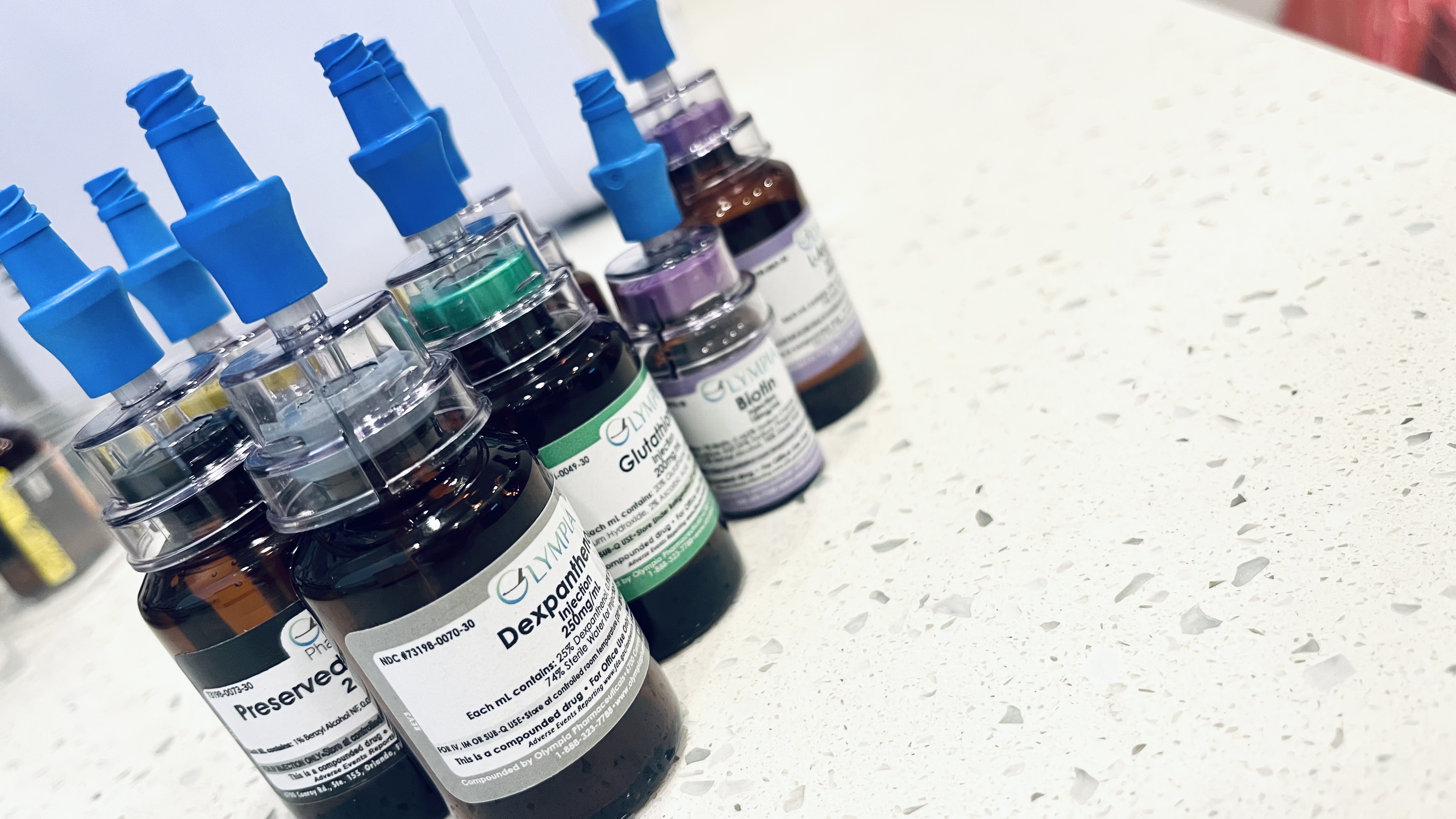 Pharmaceutical-grade vitamin and mineral compounds used in Prime IV drips